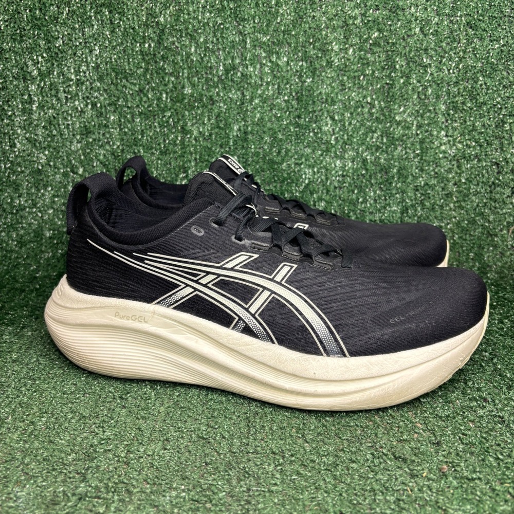 Asics Gel-Nimbus 27 PureGEL Cushioning Running Sneaker Black Men 11.5 Extra Wide